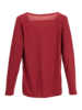 Shirt mit Gewebekanten rubinrot, Rückansicht