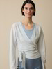 Langarm-Wickelshirt aus Bio Baumwolle/Hanf, eisblau