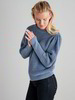 Strick-Pullover, blau melange