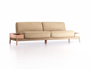 Sofa Alani, B252xT94xH82 cm, Sitzhöhe 44 cm, Buche, mit Bezug Wollstoff Stavang Sand