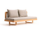 Schlafsofa Antilo inkl. Matratze, inkl. 2 Kissen, Wollstoff Tano Natur, Buche