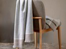Wohndecke Laurin, grau/ hasel melange