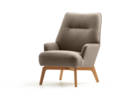 Fauteuil Coppa, Buche, mit Bezug Wollstoff Kaland Torf