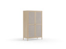  Kleiderschrank Tenso 2-türig, Wollstoff Tano Natur, Esche