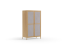 Kleiderschrank Tenso 2-türig, Wollstoff Elverum Mocca, Eiche