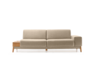 Sofa Alani, B212xT94xH75 cm, Sitzhöhe 41 cm, Buche, mit Bezug Leinenstoff Lino Flachs