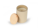 Premium Duftkerze Leichtigkeit, im Keramikgefäß mit Zirbenholzdeckel