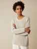 Pullover, strick rippe natur