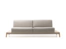 2er-Sofa Alani, Sitzhöhe in cm 44, mit Bezug Wollstoff Tano Natur, Buche