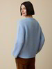 Pullover aus Alpakawolle und Bio-Baumwolle, eisblau