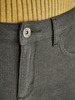 5-Pocket Hose-Fischgrat, 48 khaki flanell