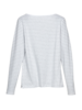 Shirt-Langarm-Ringel, ringel weiss/graumelange