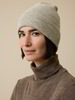 Strickmütze aus Alpakawolle, grau melange