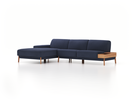 Lounge-Sofa Alani, B 300 x T 179 cm, Liegeteil links, Sitzhöhe in cm 44, mit Bezug Wollstoff Elverum Ozean (75), Eiche