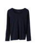 Langarmshirt aus Bio Baumwolle, navy