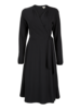 Kleid-Jersey-Wickeloptik, schwarz
