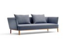 Lorea 3er-Sofa, Buche, mit Bezug Wollstoff Elverum Ozean