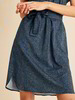 Kleid Raffung, sprenkeldruck navy