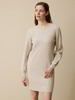Strickkleid aus Bio-Baumwolle und Wolle, sand melange
