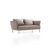 2er Sofa Lorea, B 185 x T 92,5 cm, mit Bezug Wollstoff Tano Natur (79), Buche