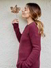 Strick Pullover,  rote beete