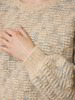 Pullover aus Alpakawolle und Bio-Baumwolle, strick sand/eisblau