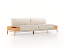 2er-Sofa Alani, B 212 x T 94 cm, Sitzhöhe in cm 44, mit Bezug Wollstoff Tano Natur Hell (80), Buche