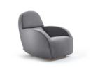 Lounge Chair Sediamo mit Bezug Wollstoff Stavang Stein