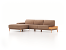 Lounge-Sofa Alani, B 300 x T 179 cm, Liegeteil links, Sitzhöhe in cm 44, mit Bezug Wollstoff Stavang Sand (66), Buche