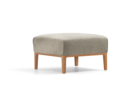 Hocker Lorea, mit Bezug Wollstoff Tano Natur, Buche