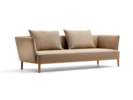 Lorea 3er-Sofa, Buche, mit Bezug Wollstoff Elverum Haselnuss