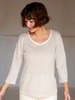 Shirt 3/4-Arm, ringel weiss/oliv