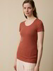 Kurzarmshirt aus Bio Wolle, cranberry