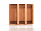 Schrank Akumi, Eckig mit Drehtüren, Buche, Türfüllung Holz, B276,8xT66,9xH238,7cm, inkl. Grundausstattung