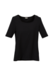 Grüne Erde Shirt Carré-Ausschnitt in schwarz Vorderseite