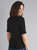 T-Shirt Rippe, schwarz