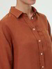 Bluse aus Bio-Leinen, 77 kastanie