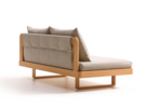 Schlafsofa Antilo inkl. Matratze, inkl. 2 Kissen, Wollstoff Tano Natur, Buche