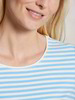 Shirt-Kurzarm-Ringel, ringel offwhite/blau
