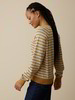 Pullover aus Bio-Baumwolle, camel/grau melange ringel