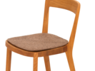 Geformtes Sitzkissen aus Wollfilz, braun