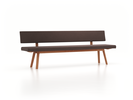 Polsterbank Mirato mit Rückenlehne, L 240 x T 56,5 x H 86 cm, Sitzbreite 239,5cm, Wollstoff Tano Natur Dunkel (81), Eiche