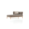 Tagesliege Lorea, Armlehne rechts,172,5 x 92,5 x 71 cm, Wollstoff Tano Natur (79), Buche