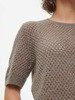 Kurzarmpullover aus Yakwolle, 64 hasel melange