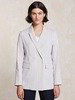 Blazer-Leinenstretch-gestreift, nadelstreifen sand