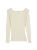 Langarmshirt aus Bio Baumwolle, natur
