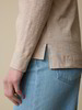 Langarmshirt aus Bio-Baumwolle, camelie/taupe ringel