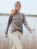 Pullover, haselmange & Cordhose, kalk & Stirnband, hasel melange