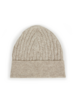 Strickmütze aus Bio-Baumwolle und Wolle, sand melange