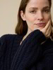 Strickjacke aus Bio-Wolle, dunkelblau